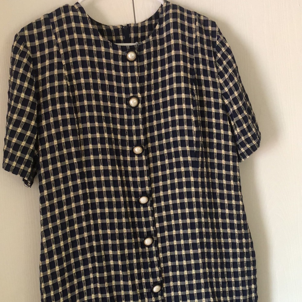 Woman’s classy Easter VTG Y2k pearl buttons career Ultra Dress